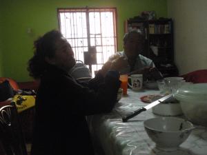 Breakfast with host family - Lima